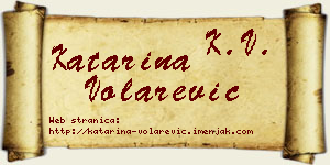 Katarina Volarević vizit kartica